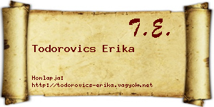 Todorovics Erika névjegykártya