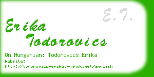 erika todorovics business card